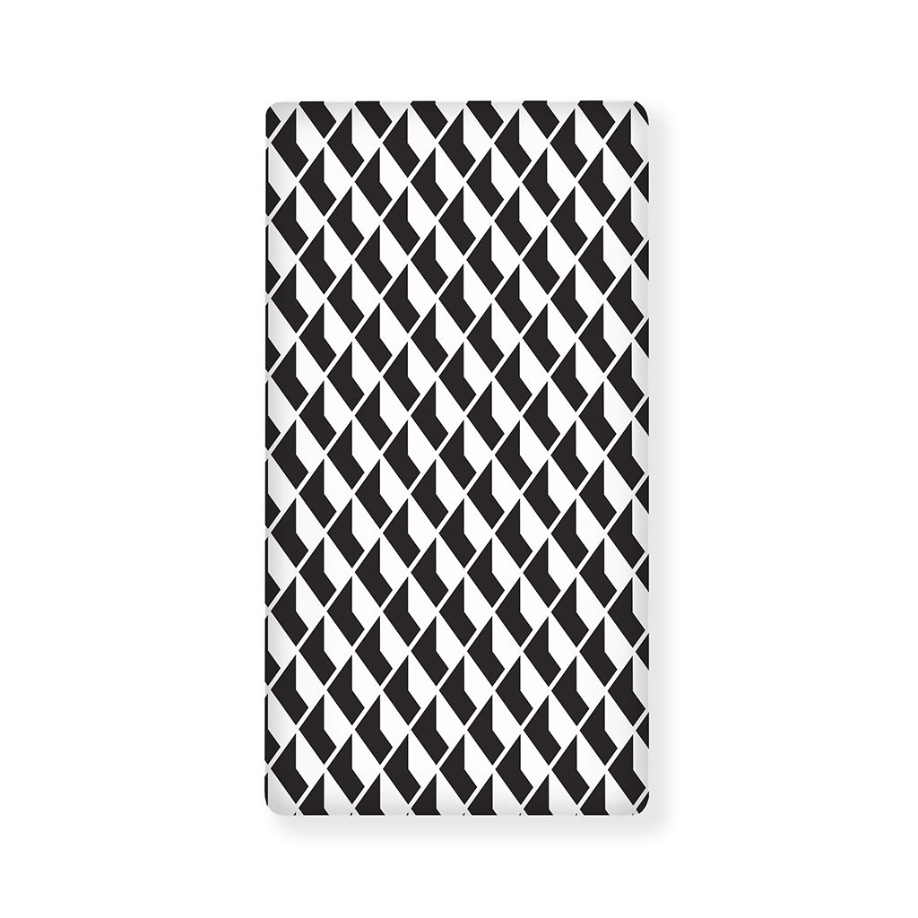 Isometric Geometric Pattern Print Baby Crib Sheet