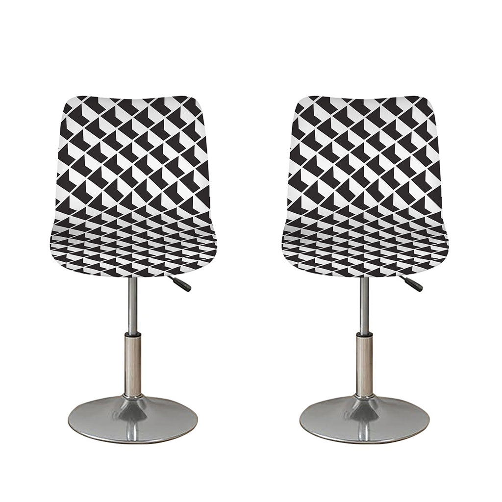 Isometric Geometric Pattern Print Bar Stool Covers