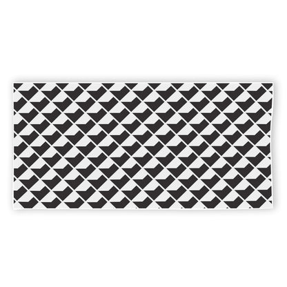 Isometric Geometric Pattern Print Beach Towel