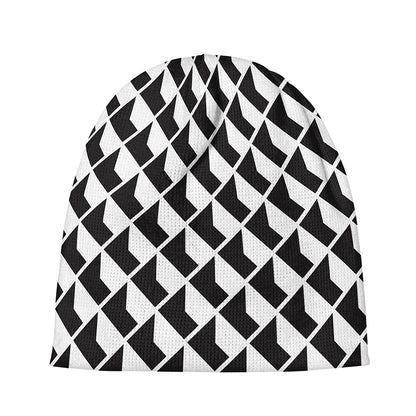 Isometric Geometric Pattern Print Beanie