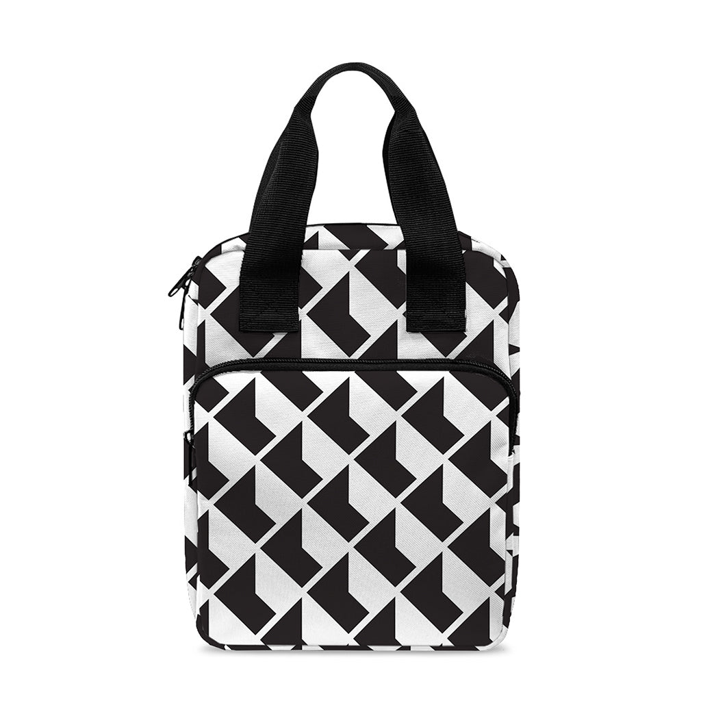 Isometric Geometric Pattern Print Bible Tote Bag