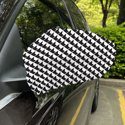Isometric Geometric Pattern Print Car Side Mirror Covers
