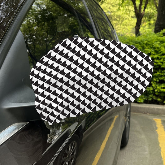 Isometric Geometric Pattern Print Car Side Mirror Covers