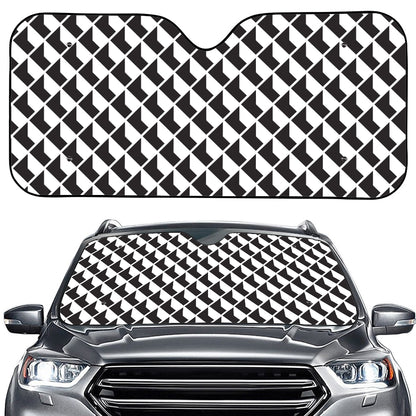 Isometric Geometric Pattern Print Car Windshield Sun Shade