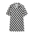 Isometric Geometric Pattern Print Cotton Hawaiian Shirt