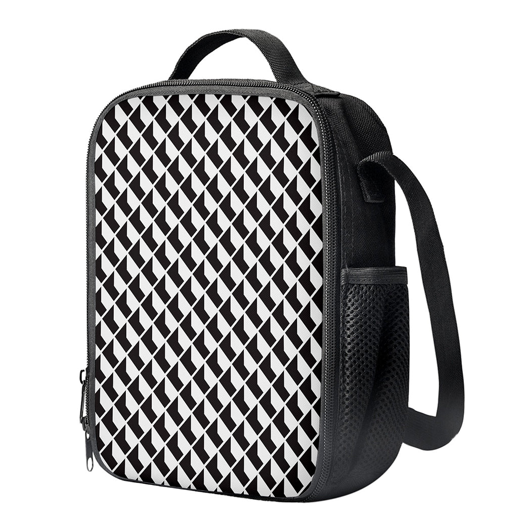 Isometric Geometric Pattern Print Crossbody Lunch Bag