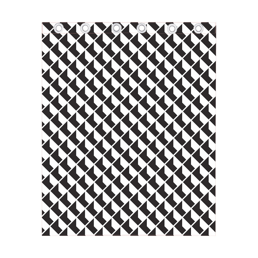 Isometric Geometric Pattern Print Curtain