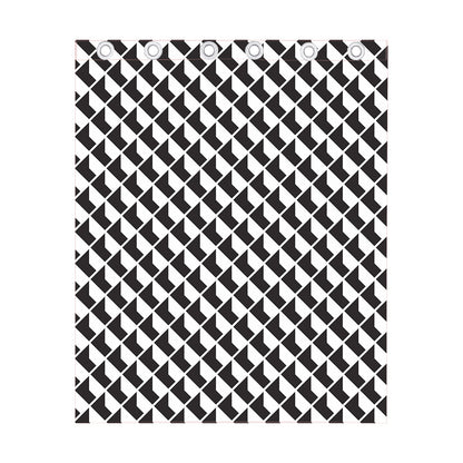Isometric Geometric Pattern Print Curtain