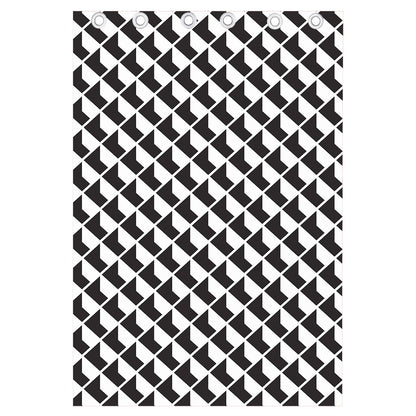 Isometric Geometric Pattern Print Curtain