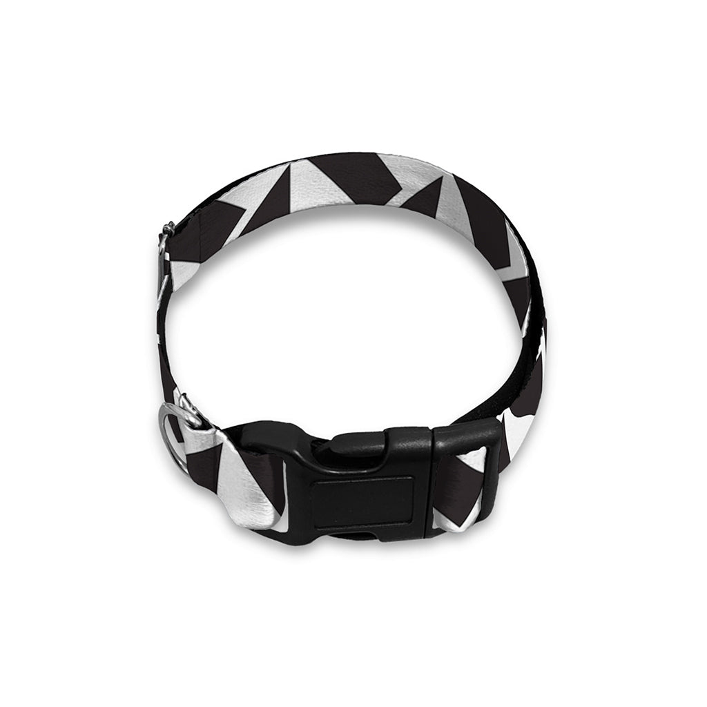 Isometric Geometric Pattern Print Dog Collar