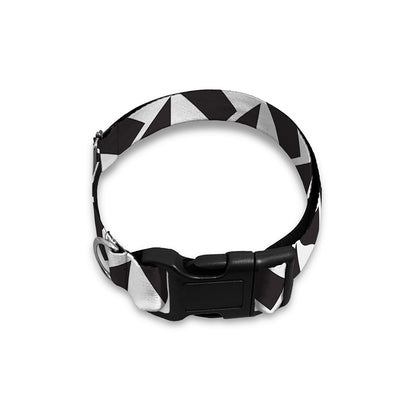 Isometric Geometric Pattern Print Dog Collar