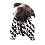 Isometric Geometric Pattern Print Dog Zip Up Hoodie