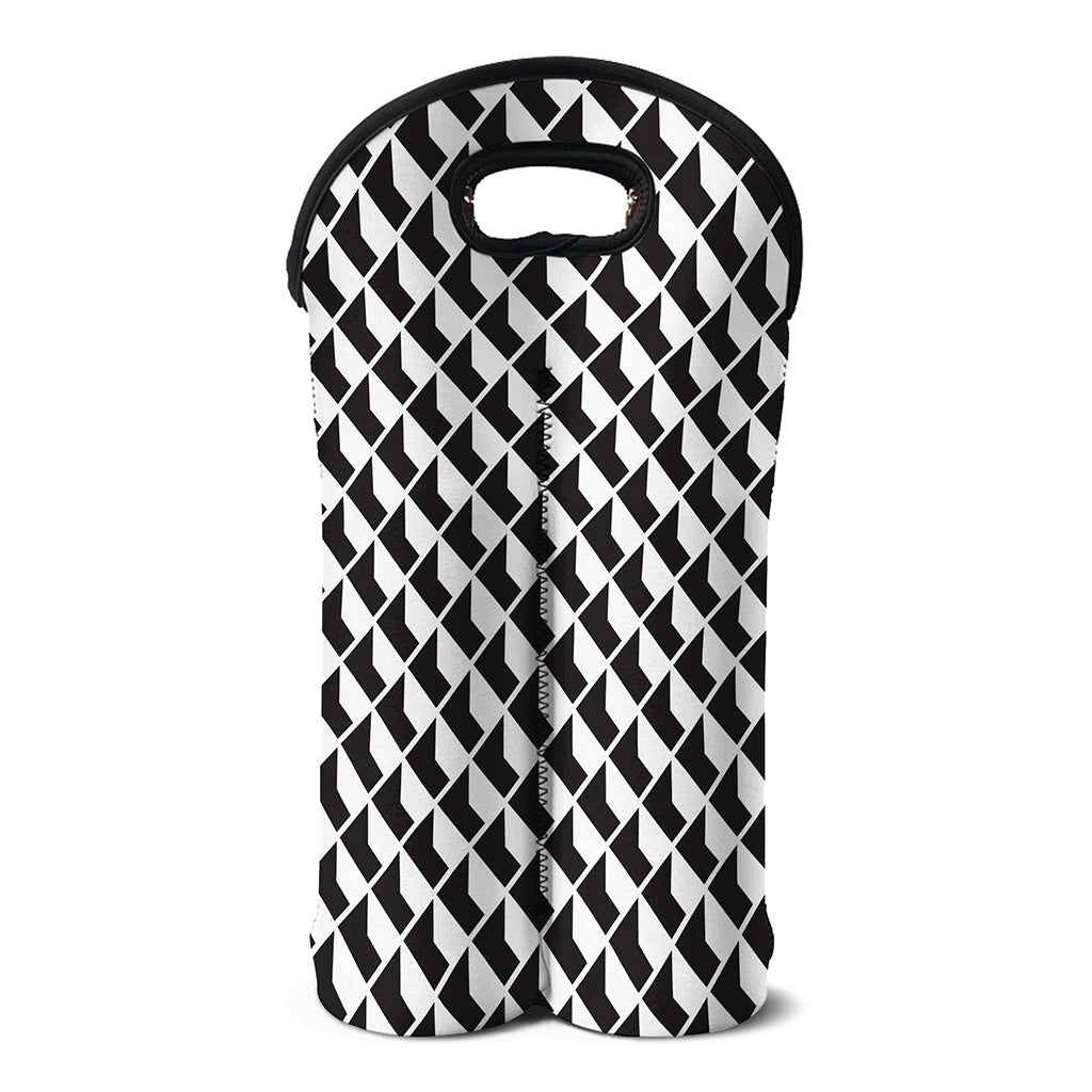 Isometric Geometric Pattern Print Double Neoprene Wine Tote