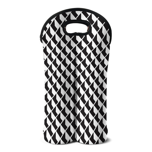 Isometric Geometric Pattern Print Double Neoprene Wine Tote