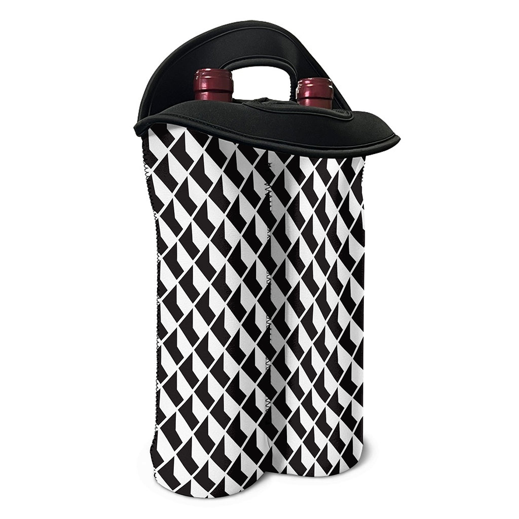 Isometric Geometric Pattern Print Double Neoprene Wine Tote
