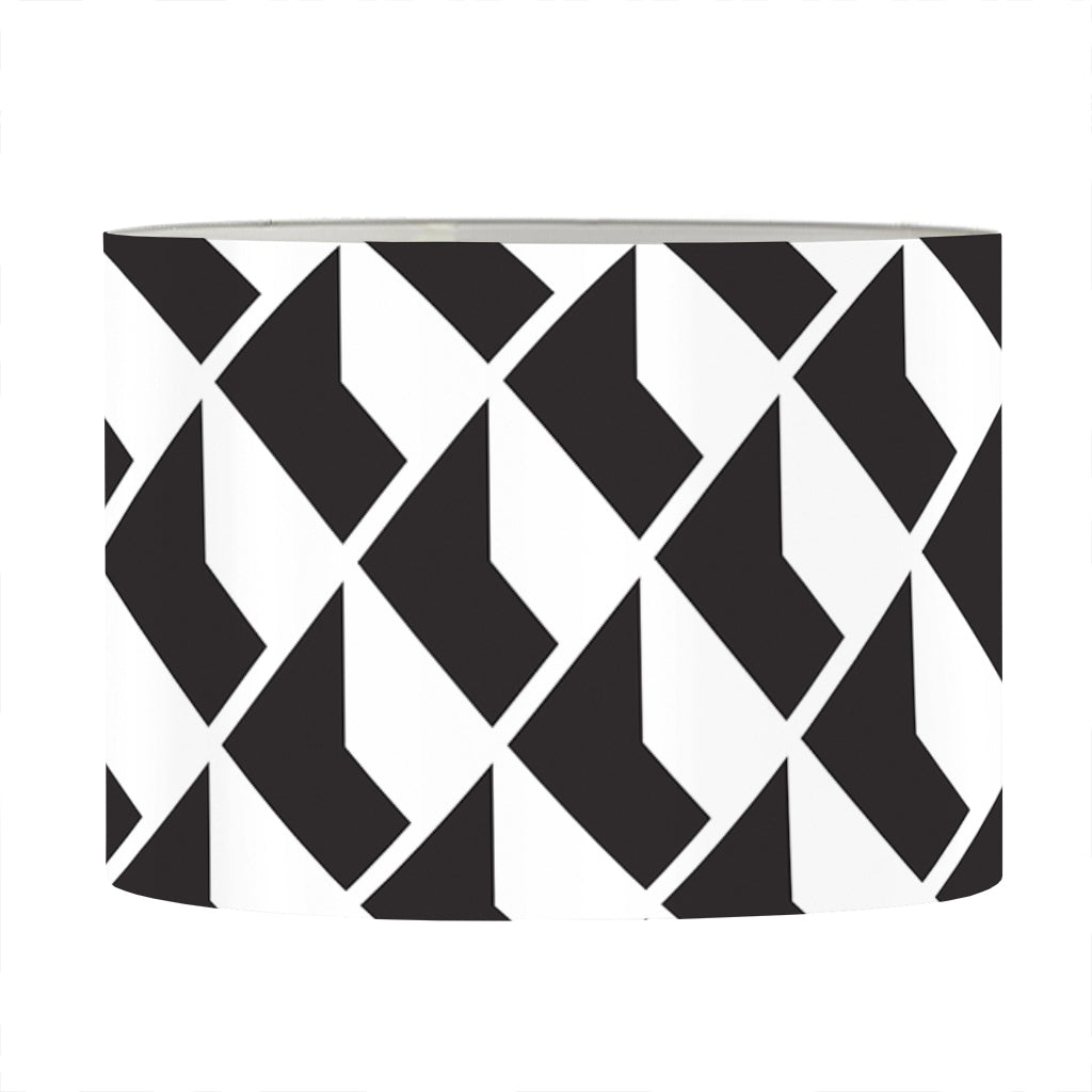 Isometric Geometric Pattern Print Drum Lamp Shade