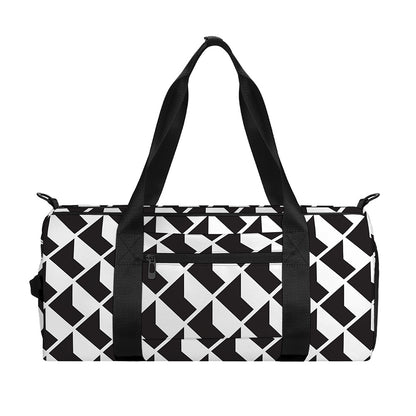 Isometric Geometric Pattern Print Gym Bag