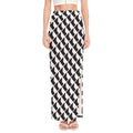 Isometric Geometric Pattern Print High Slit Maxi Skirt