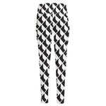 Isometric Geometric Pattern Print High-Waisted Pocket Leggings