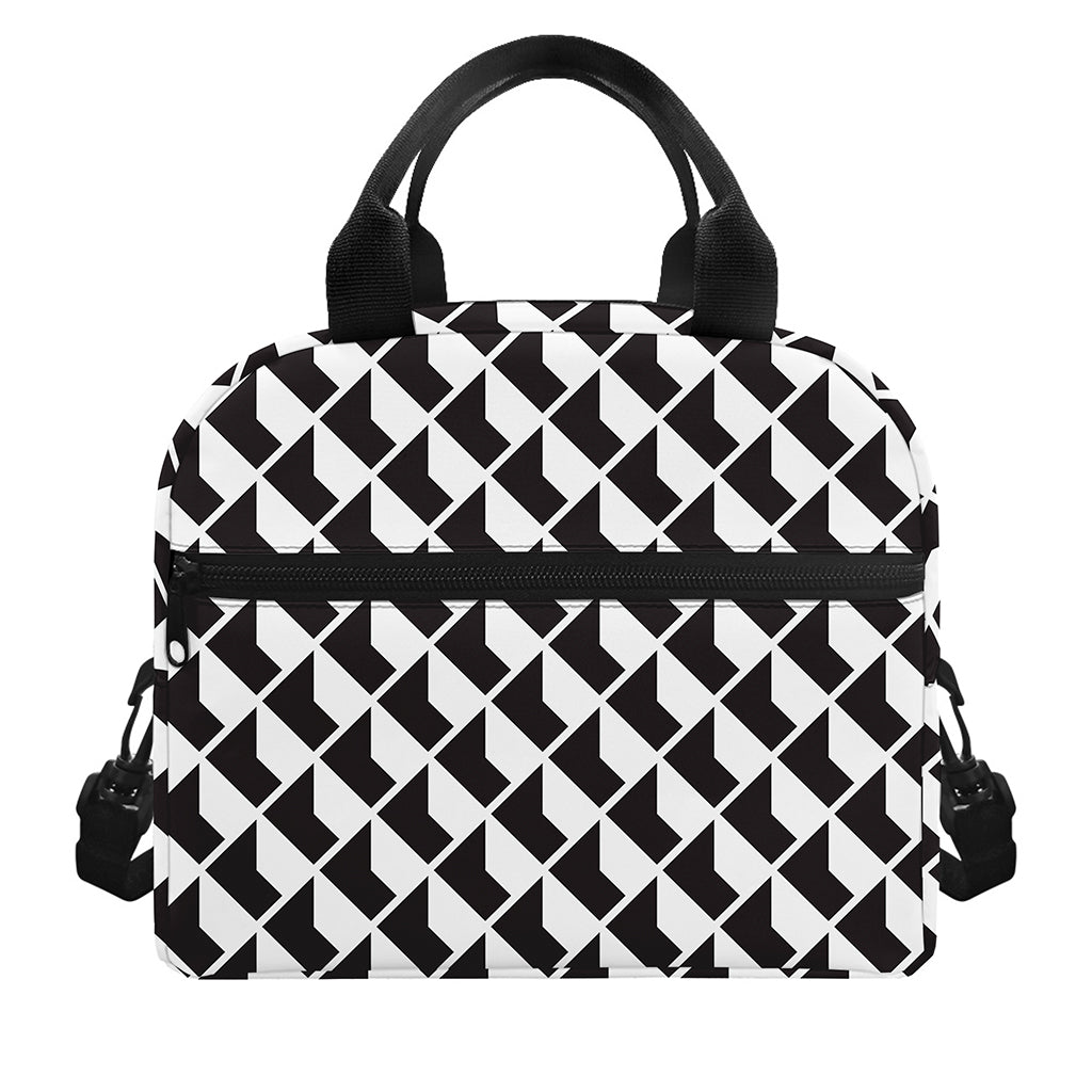Isometric Geometric Pattern Print Insulated Lunch Bag