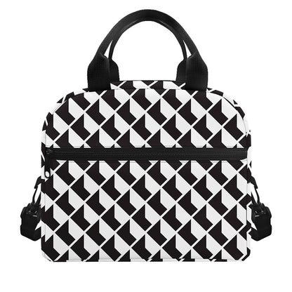 Isometric Geometric Pattern Print Insulated Lunch Bag