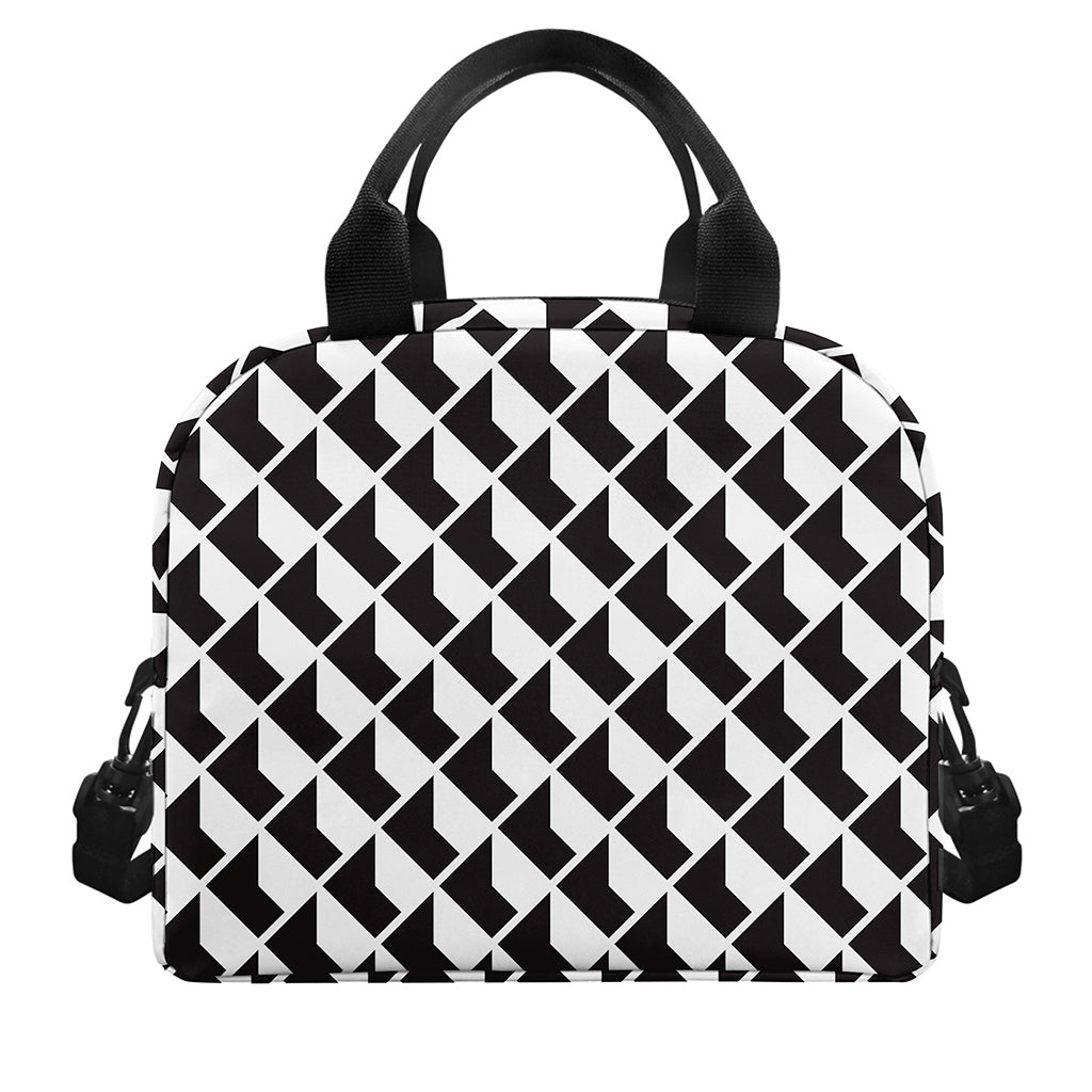 Isometric Geometric Pattern Print Insulated Lunch Bag