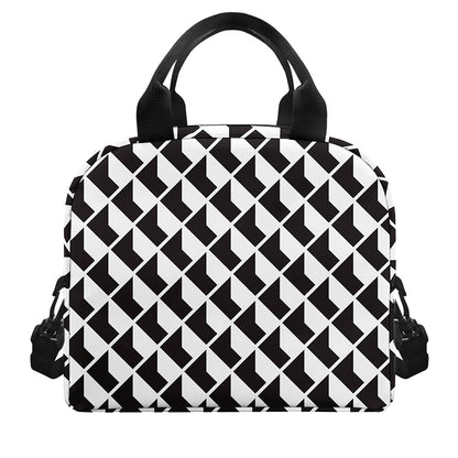 Isometric Geometric Pattern Print Insulated Lunch Bag
