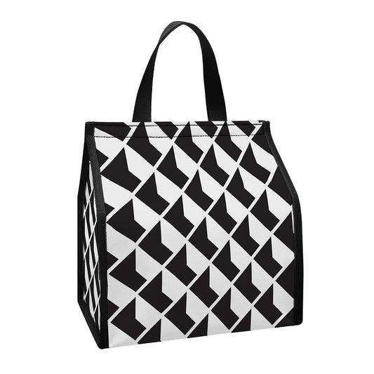 Isometric Geometric Pattern Print Insulated Lunch Tote