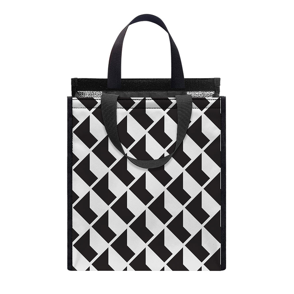 Isometric Geometric Pattern Print Insulated Lunch Tote