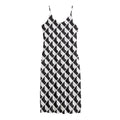 Isometric Geometric Pattern Print Jersey Midi Cami Dress
