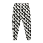 Isometric Geometric Pattern Print Jogger Pants