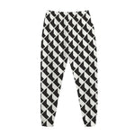 Isometric Geometric Pattern Print Jogger Pants