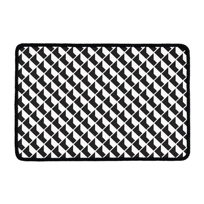 Isometric Geometric Pattern Print Kitchen Mat