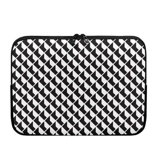Isometric Geometric Pattern Print Laptop Sleeve