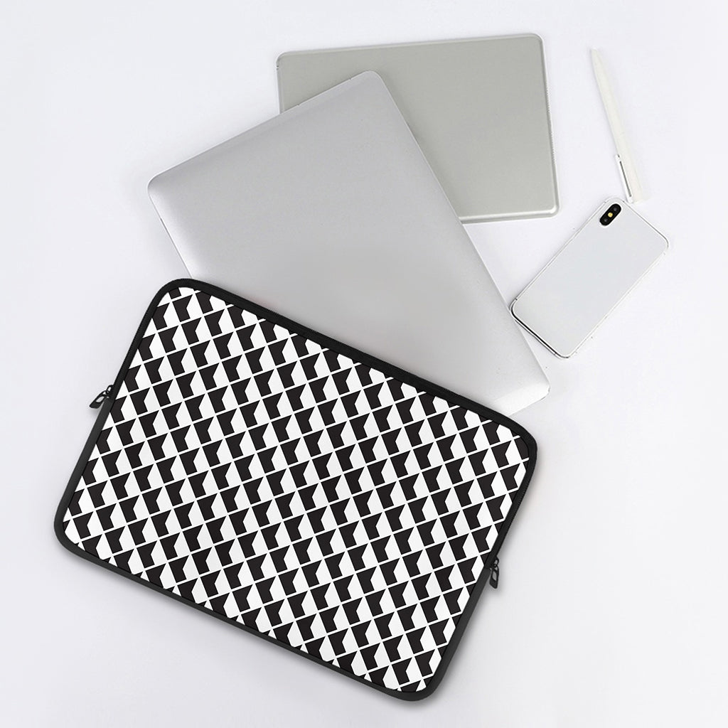 Isometric Geometric Pattern Print Laptop Sleeve