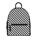 Isometric Geometric Pattern Print Leather Backpack