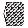 Isometric Geometric Pattern Print Leather Bible Cover
