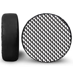 Isometric Geometric Pattern Print Leather Spare Tire Cover