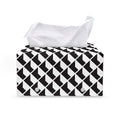 Isometric Geometric Pattern Print Leather Tissue Box Cover