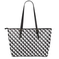 Isometric Geometric Pattern Print Leather Tote Bag With Zipper
