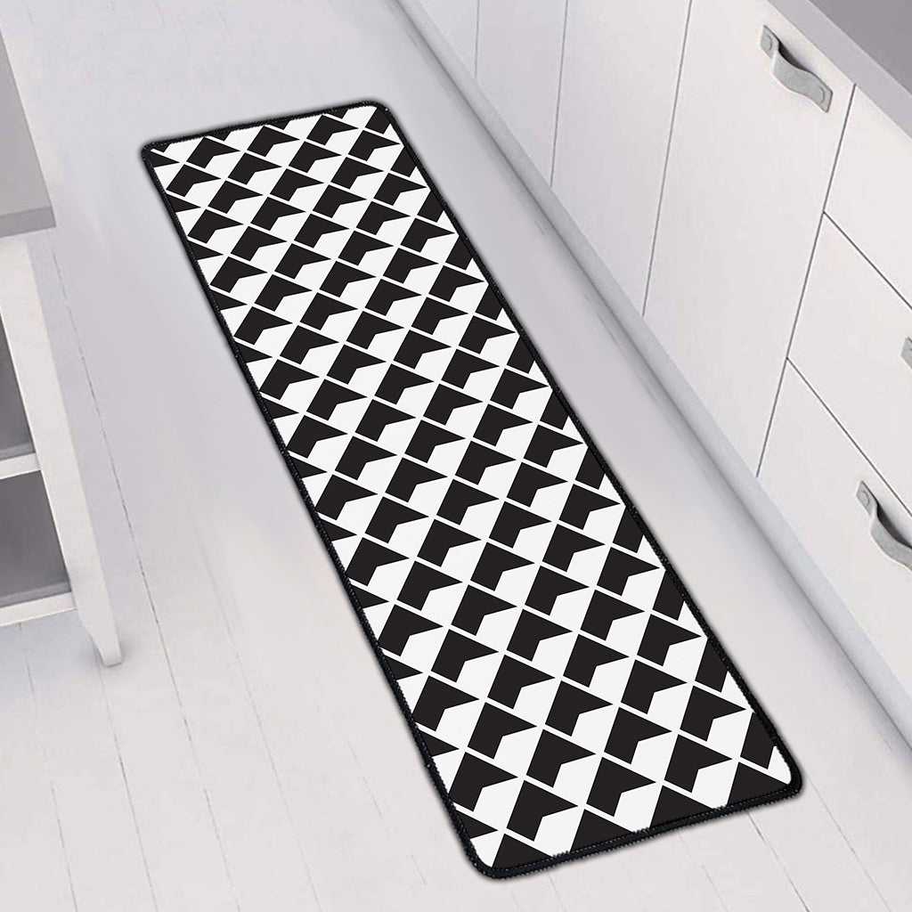 Isometric Geometric Pattern Print Long Kitchen Mat