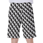 Isometric Geometric Pattern Print Men's Beach Shorts