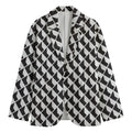 Isometric Geometric Pattern Print Men's Blazer