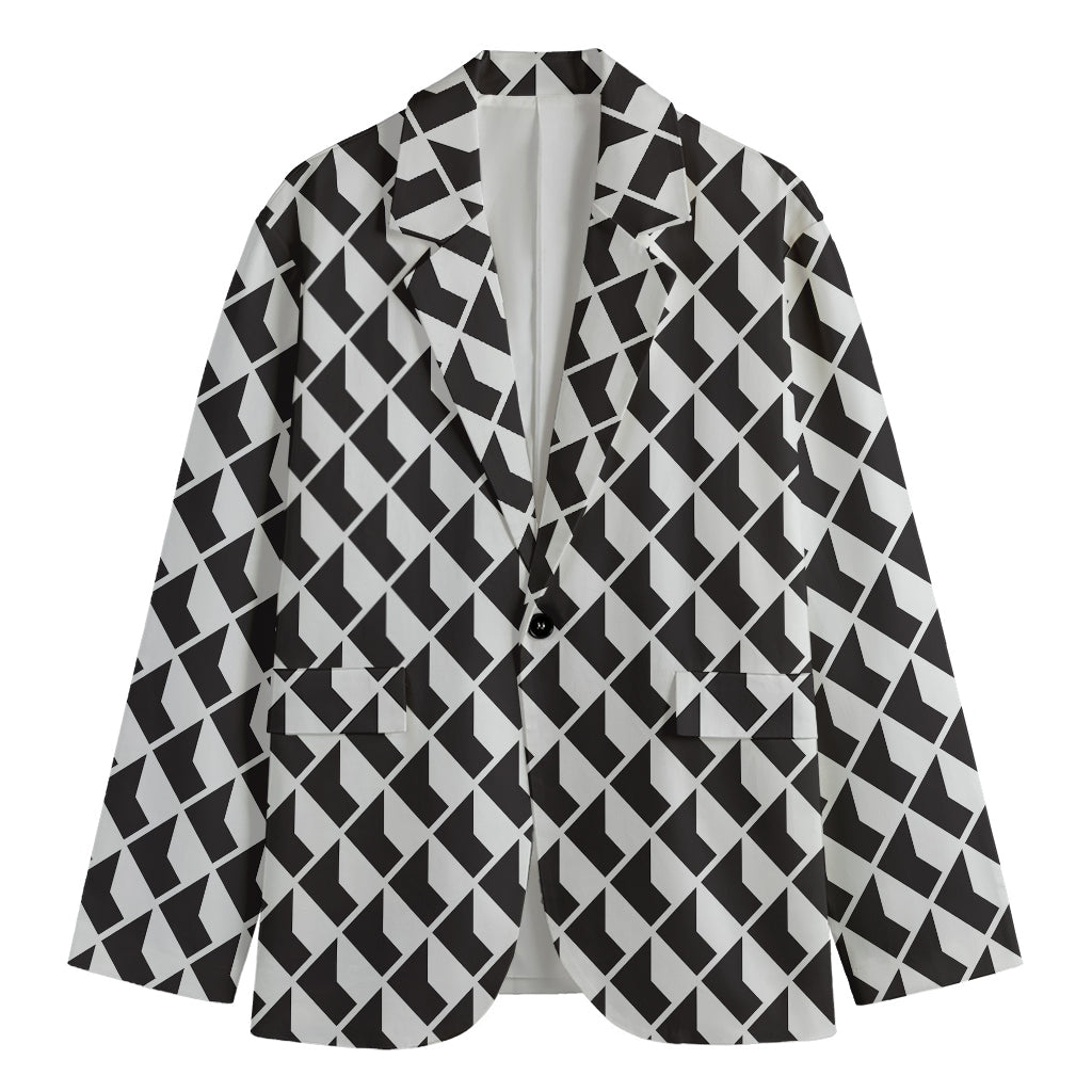 Isometric Geometric Pattern Print Men's Blazer