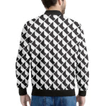 Isometric Geometric Pattern Print Men's Bomber Jacket