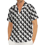 Isometric Geometric Pattern Print Men's Deep V-Neck Shirt