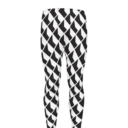 Isometric Geometric Pattern Print Men's leggings
