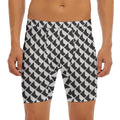 Isometric Geometric Pattern Print Men's Long Boxer Briefs