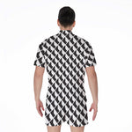 Isometric Geometric Pattern Print Men's Rompers
