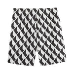 Isometric Geometric Pattern Print Men's Sports Shorts